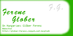 ferenc glober business card